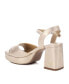 Фото #4 товара Women's Gold Heeled Platform Sandals By