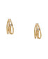 ფოტო #2 პროდუქტის Women's Glitz Wave Gold-Tone Stainless Steel Hoop Earrings