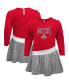 ფოტო #4 პროდუქტის Little Girls Scarlet Ohio State Buckeyes Heart to Heart French Terry Dress