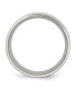 Stainless Steel Double Row Black Fiber Inlay 8mm Band Ring