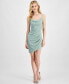 ფოტო #1 პროდუქტის Juniors' Cowl-Neck Glitter Bodycon Dress