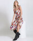 Women's Linen-Blend Floral-Print Fit & Flare Dress