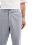 Фото #4 товара Ben Sherman slim fit cotton linen taper trouser in grey