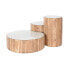Фото #2 товара Набор из трех столиков DKD Home Decor Мрамор древесина акации 75 x 75 x 25 cm