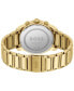 ფოტო #3 პროდუქტის Men's Trace Ionic Thin Gold-Tone 1 Steel Bracelet Watch, 44mm