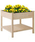 Фото #1 товара Raised Garden Bed with Storage Shelf, Elevated Wooden Planter Stand