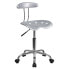 Фото #4 товара Vibrant Silver And Chrome Swivel Task Chair With Tractor Seat