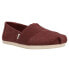 Фото #2 товара TOMS Alpargata Classic Slip On Womens Red Flats Casual 10016727T