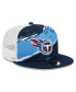 Фото #3 товара Men's Navy Tennessee Titans Tear Trucker 9FIFTY Snapback Hat