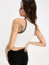 ASOS DESIGN tank top with colour block detail in black and white