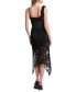 ფოტო #2 პროდუქტის Women's Lace Asymmetrical Midi Dress