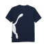 Фото #2 товара Puma Oversized Logo Crew Neck Short Sleeve T-Shirt Mens Blue Casual Tops 6787840