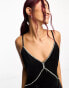 Ever New diamante strap maxi dress in black