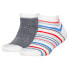 Фото #1 товара TOMMY HILFIGER Sneaker Stripe Lurex short socks 2 pairs