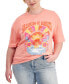 ფოტო #1 პროდუქტის Trendy Plus Size Sunset Dreams Graphic Boyfriend T-Shirt