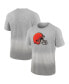 Фото #2 товара Men's Heathered Gray, Gray Cleveland Browns Team Ombre T-shirt