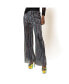 ფოტო #1 პროდუქტის Women's Wide-Leg Rainbow Shimmer Pleated Tuxedo Pants