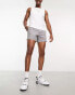 ASOS DESIGN slim shorts in shorter length in light grey