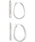 Фото #1 товара Серьги Macy's Brushed and Polished Oval Hoop