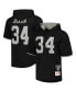 Фото #1 товара Men's Bo Jackson Black Los Angeles Raiders Gridiron Classics Retired Player Name and Number Mesh Hoodie T-shirt