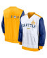 Фото #1 товара Men's White, Gold Seattle Mariners Rewind Warmup V-Neck Pullover Jacket