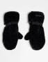 Фото #1 товара ASOS 4505 Ski faux fur mittens in black