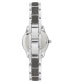 ფოტო #3 პროდუქტის Gray Enamel and Silver-Tone Bracelet Watch 30mm