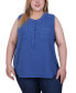 ფოტო #1 პროდუქტის Plus Size Sleeveless Air Flow Blouse