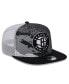 Фото #2 товара Men's Black Brooklyn Nets Court Sport Speckle 9Fifty Snapback Hat