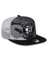 Черный бейсболка Snapback Brooklyn Nets New Era Men's Court Sport. - фото #2