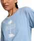 ფოტო #4 პროდუქტის Women's Essentials Palm Resort Graphic T-Shirt