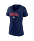 ფოტო #3 პროდუქტის Women's Navy Gonzaga Bulldogs Evergreen Campus V-Neck T-shirt