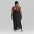 Фото #2 товара Women's Sleeveless Rosette Cup Maxi Dress - Wild Fable Black 2X
