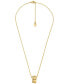 ფოტო #2 პროდუქტის Gold-Tone or Silver-Tone Logo Ring Pendant Necklace