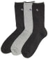 ფოტო #1 პროდუქტის Women's Ribbed Cotton Trouser 3 Pack Socks