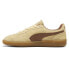 Фото #3 товара Puma Palermo Hairy Lace Up Mens Beige Sneakers Casual Shoes 39725101