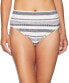 Tommy Bahama Womens 175686 Wide Band High-Waist Bikini Bottoms White Size L