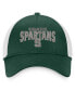 ფოტო #3 პროდუქტის Men's Green, White Michigan State Spartans Breakout Trucker Snapback Hat