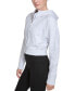 ფოტო #6 პროდუქტის Women's Zippered Cropped Hoodie