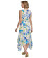 Фото #2 товара Платье женское Calvin Klein без рукавов с цветочным узором и асимметричным подолом