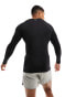 ASOS 4505 training long sleeve muscle fit base layer with thermal performance fabric in black