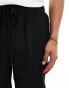 South Beach tonal seersucker stripe beach short in black