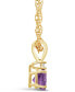 Amethyst (3/4 ct.t.w) and Diamond Accent Pendant Necklace in 14K Yellow Gold