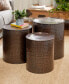 Фото #5 товара Metal Industrial Accent Table Set, 3 Piece