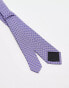 ASOS DESIGN tie with ditsy floral in purple