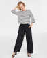 Фото #1 товара Women's Double-Weave Wide-Leg Pants, Regular and Short Length, Created for Macy's
