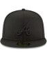 Men's Black Atlanta Braves Primary Logo Basic 59FIFTY Fitted Hat