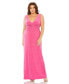 ფოტო #1 პროდუქტის Plus Size Rhinestone Embellished Open Back Jersey Gown