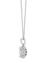 ფოტო #3 პროდუქტის Diamond Radiant Halo 18" Pendant Necklace (1/4 ct. t.w.) in 10k White Gold