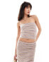 Фото #1 товара ASOS DESIGN fold over bandeau top in multi stripe